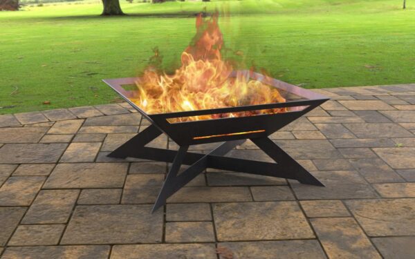 Square (X Legs Light) Design Fire Pit
