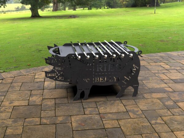 Large Pig Design Fire Pit