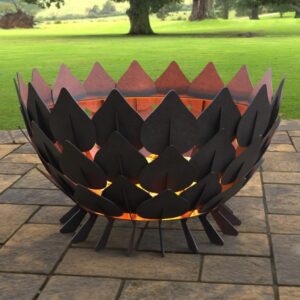 Leaves/Scales Design Fire Pit (35 inch)