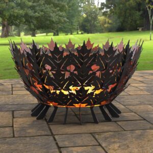 Maple Leaves/Scales Design Fire Pit (37 inch)