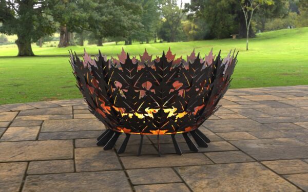 Maple Leaves/Scales Design Fire Pit (37 inch)