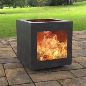 Modern Cube with square cutout Design Fire Pit