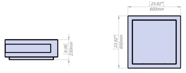 Square (Low) Design Fire Pit - Image 2