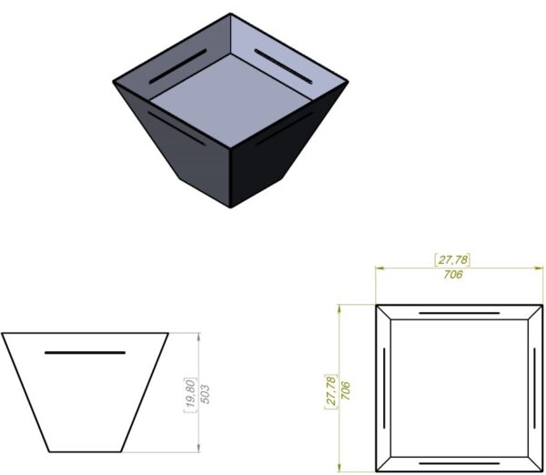 Square (New Type) Design Fire Pit - Image 2