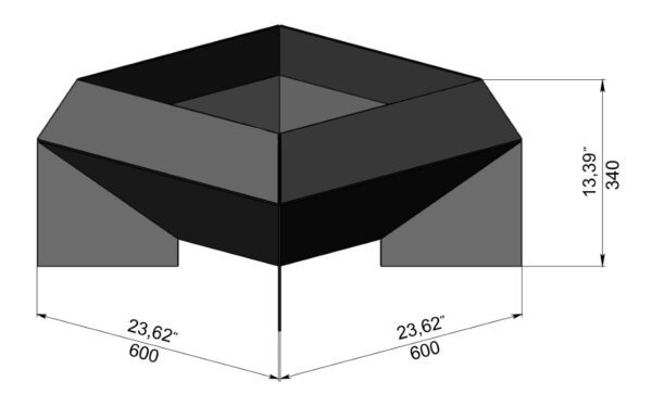 Square (New) Design Fire Pit - Image 2
