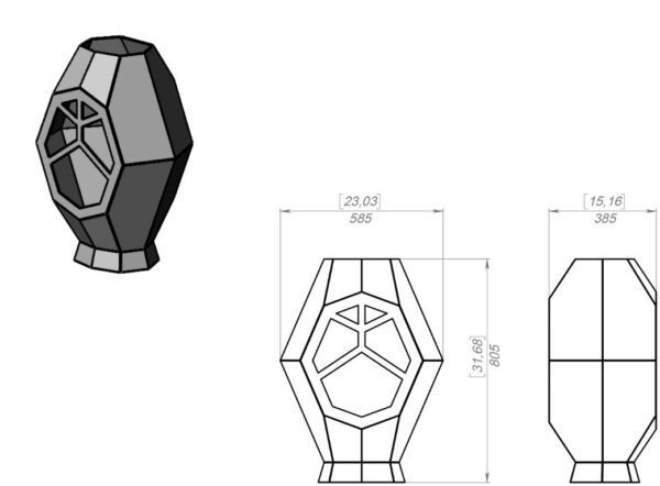 Window Design Fire Pit - Image 2