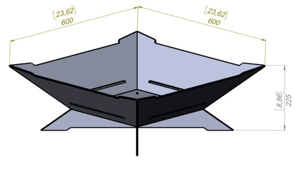 Square (Arrow) Design Fire Pit - Image 2