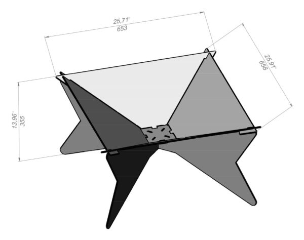 Square (Collapsible) Design Fire Pit - Image 2