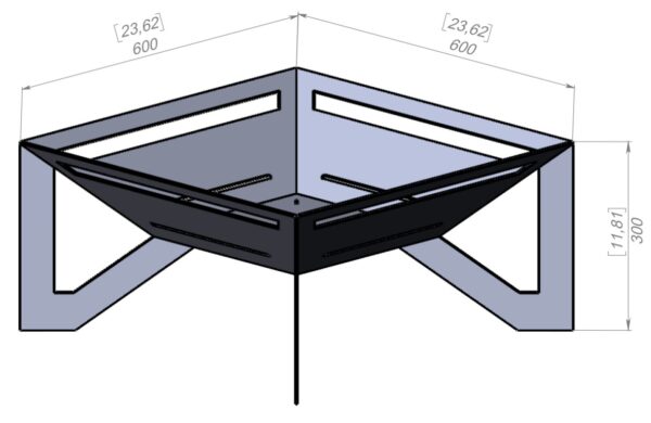 Square (High Light) Design Fire Pit - Image 2