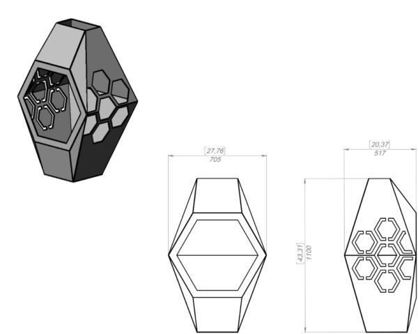 Beehive Design Fire Pit - Image 2