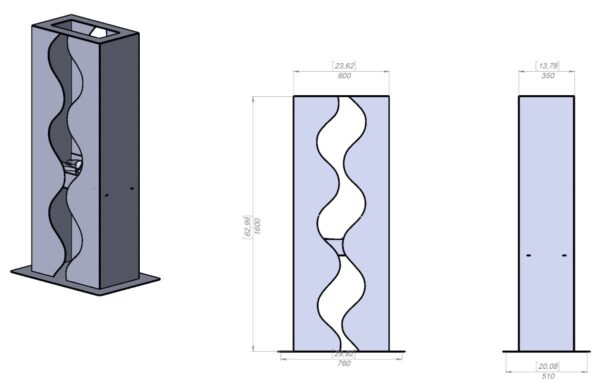 Wave Design Fire Pit - Image 2
