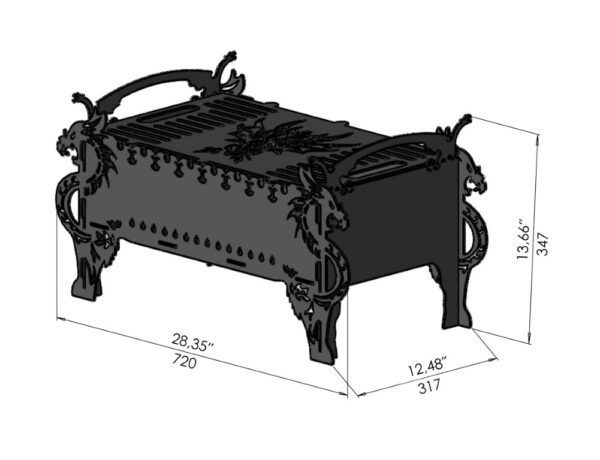 Dragon Design Fire Pit - Image 2