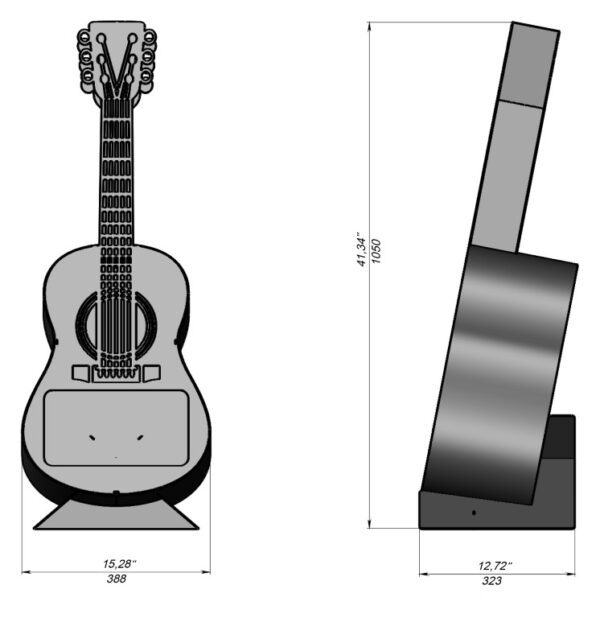 Guitar 41 Design Fire Pit - Image 2
