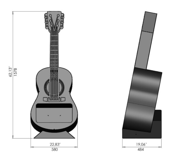 Guitar 62 Design Fire Pit - Image 2