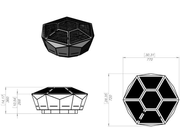 Fire Pit with spark arrestor - Image 2