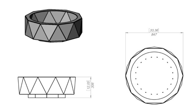 Fire Pit with triangles - Image 2