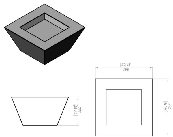 Four Sided Design Fire Pit - Image 2