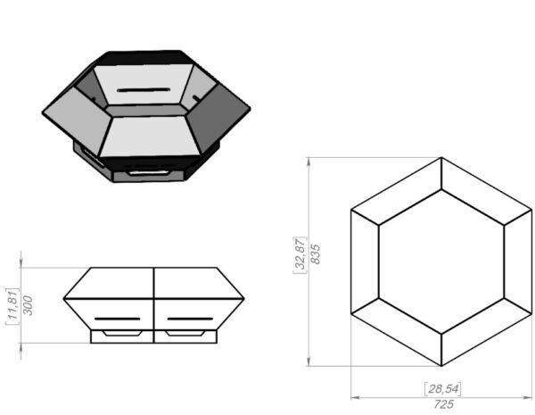 Hexagon Design Fire Pit III - Image 2