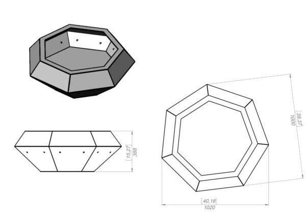 Heptagonal Design Fire Pit - Image 2