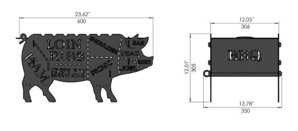 Large Pig Design Fire Pit - Image 2