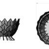 Leaves/Scales Design Fire Pit (35 inch) - Image 2