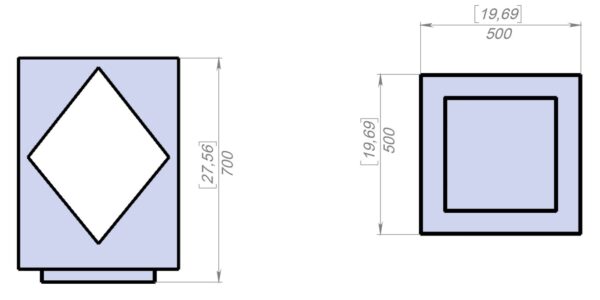 Modern Cube with rhombus cutout Design Fire Pit - Image 2