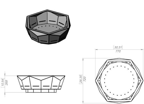 Modern Design Fire Pit - Image 2