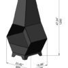 Pyramid (Hexagon II) Design Fire Pit - Image 2
