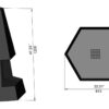 Pyramid (Hexagon) Design Fire Pit - Image 2