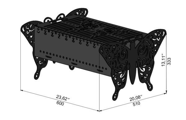 Butterfly Design Fire Pit - Image 2